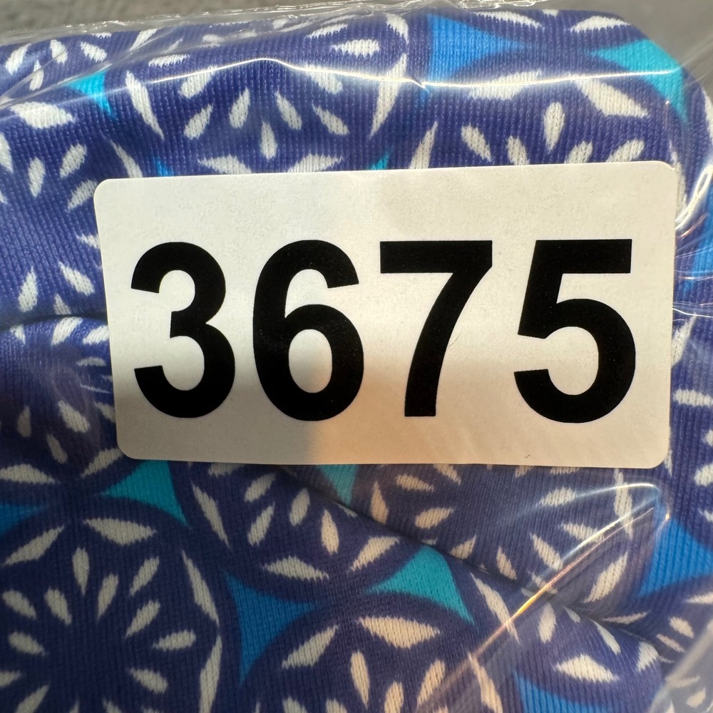 LL Bean Tankini Swim Top Geometric Tile Print Modest Blue Size 12 Reg 294260 - Picture 9 of 9